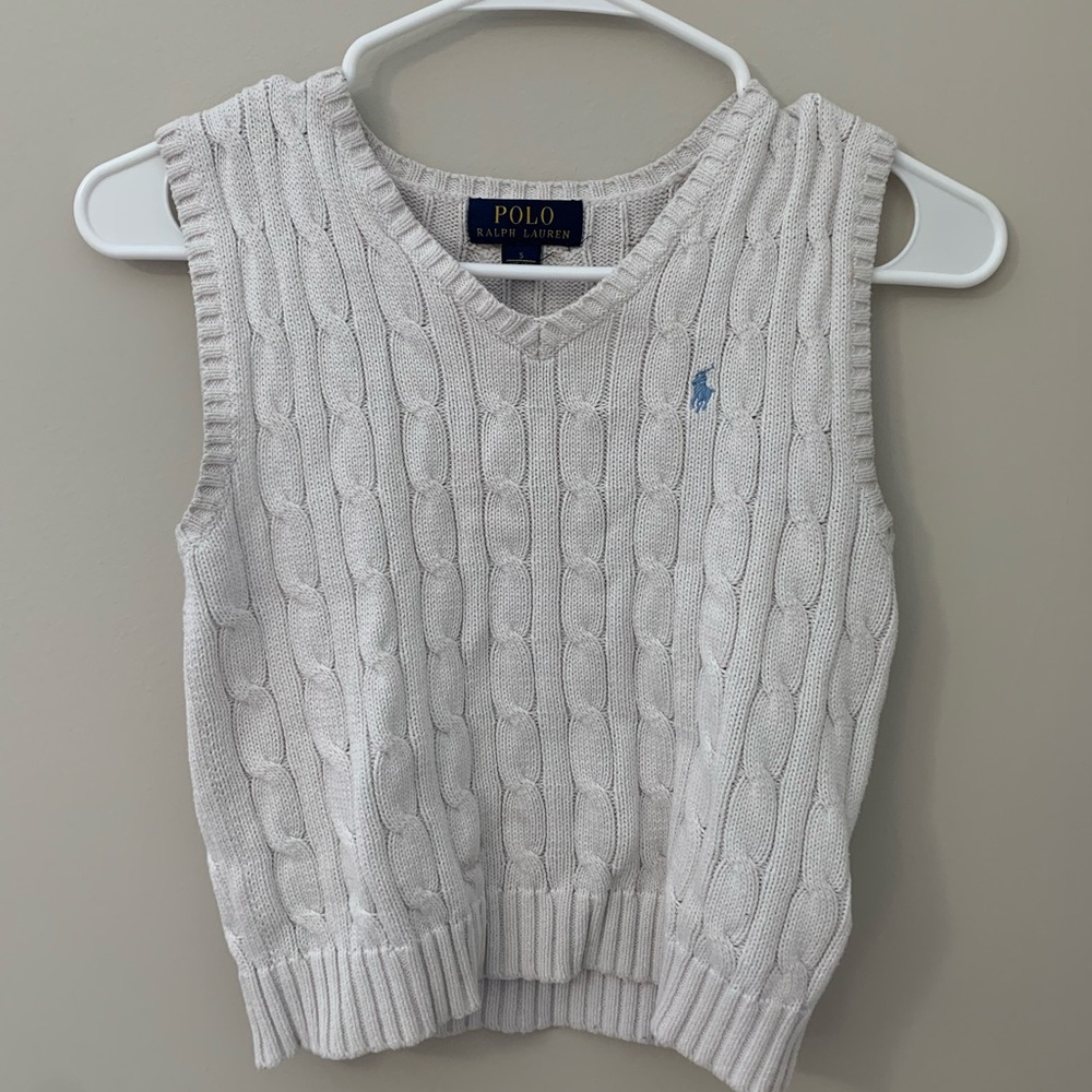 Cropped Grey Sweater Vest